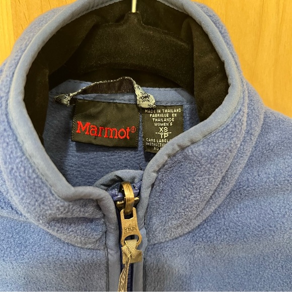 Marmot Full Zip Up Fleece Jacket Size XS Blue - Picture 11 of 15